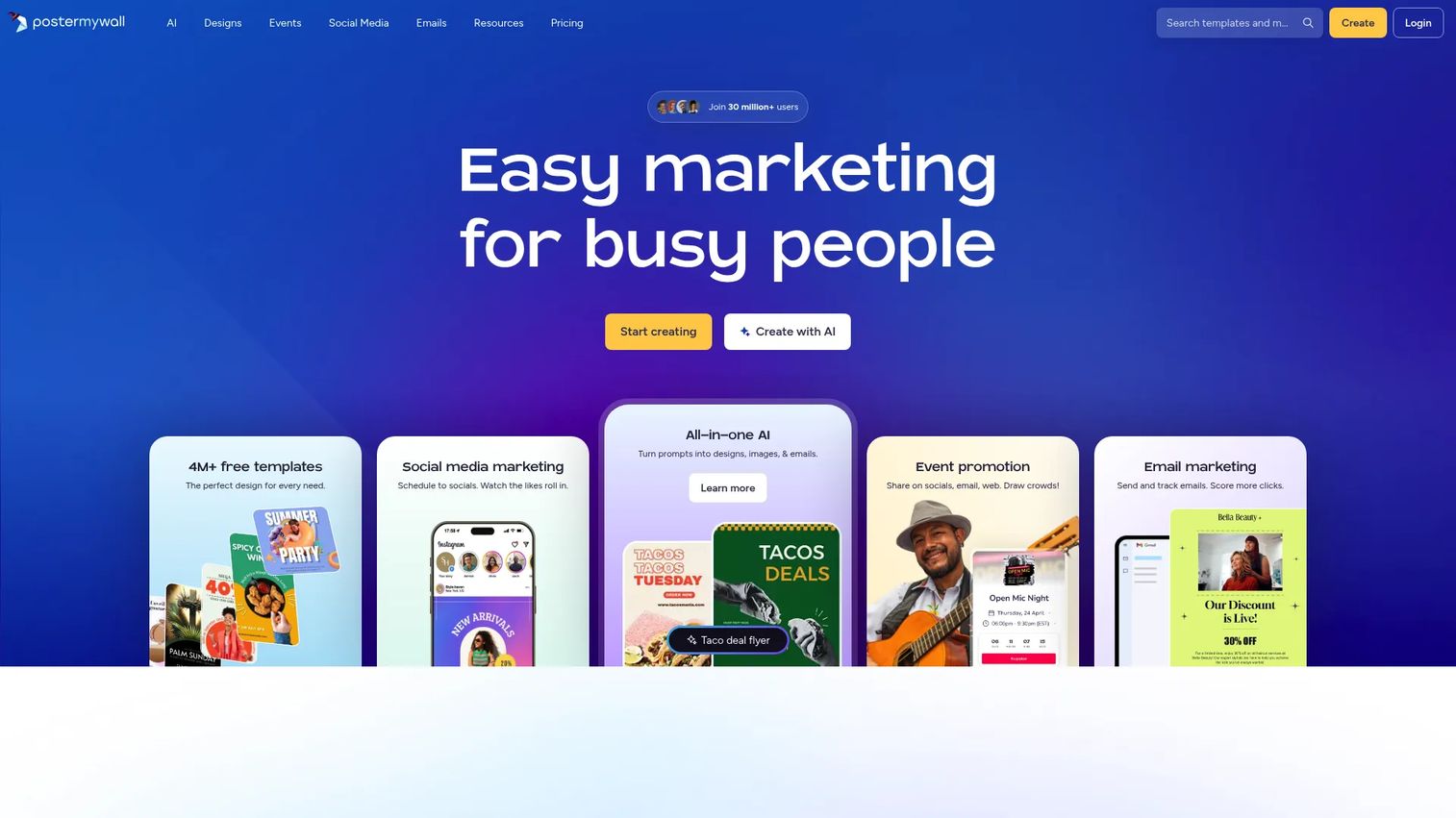 PosterMyWall ad template editor