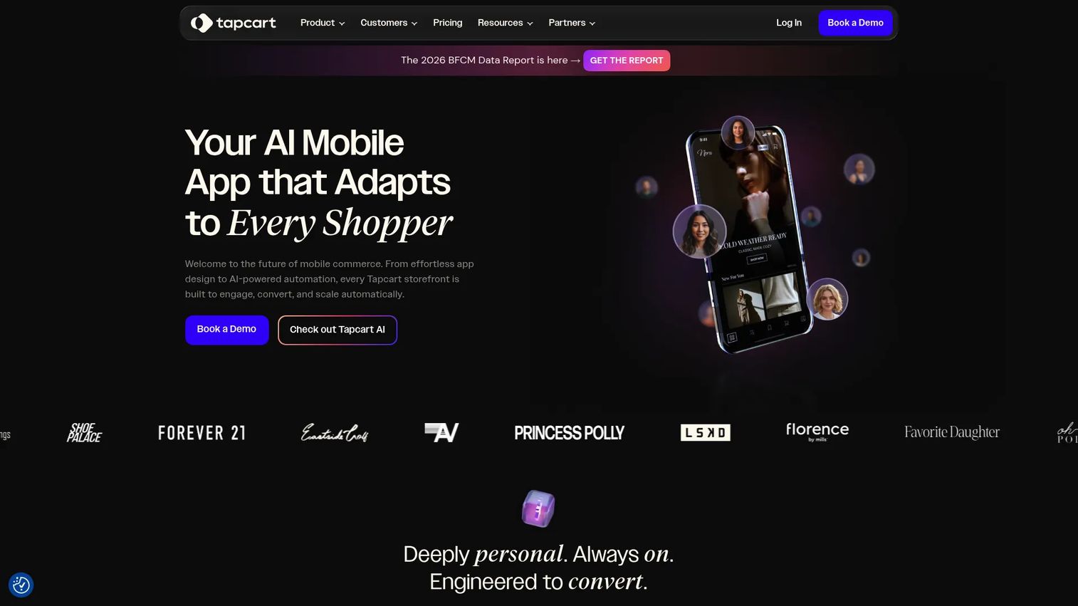 Tapcart Shopify mobile app builder