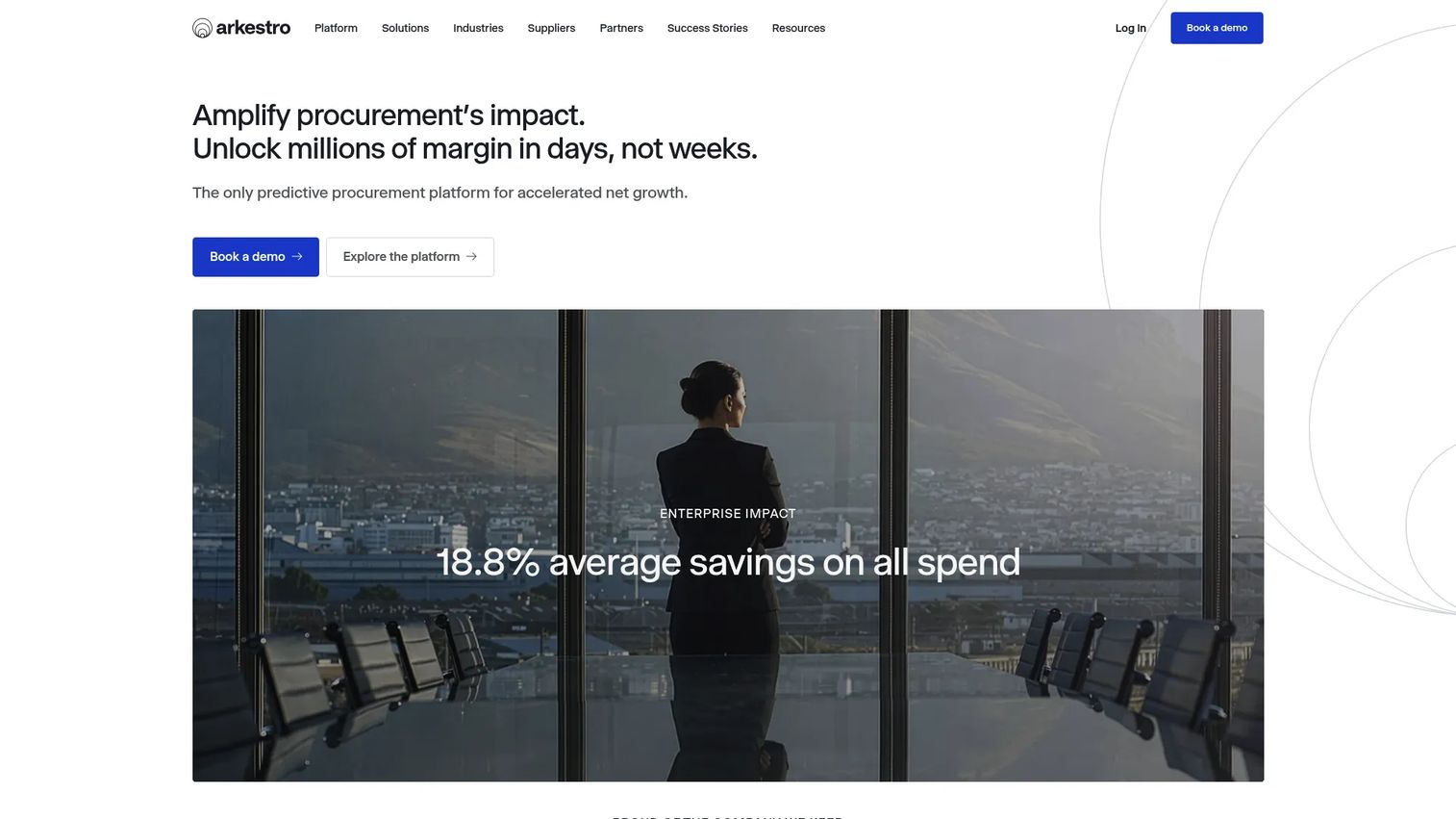 Arkestro homepage screenshot