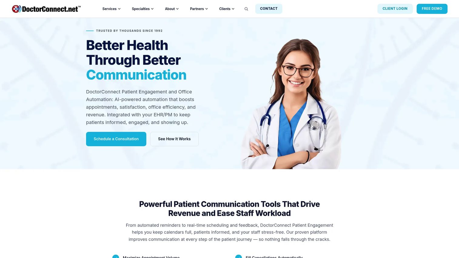 DoctorConnect.net patient communication software