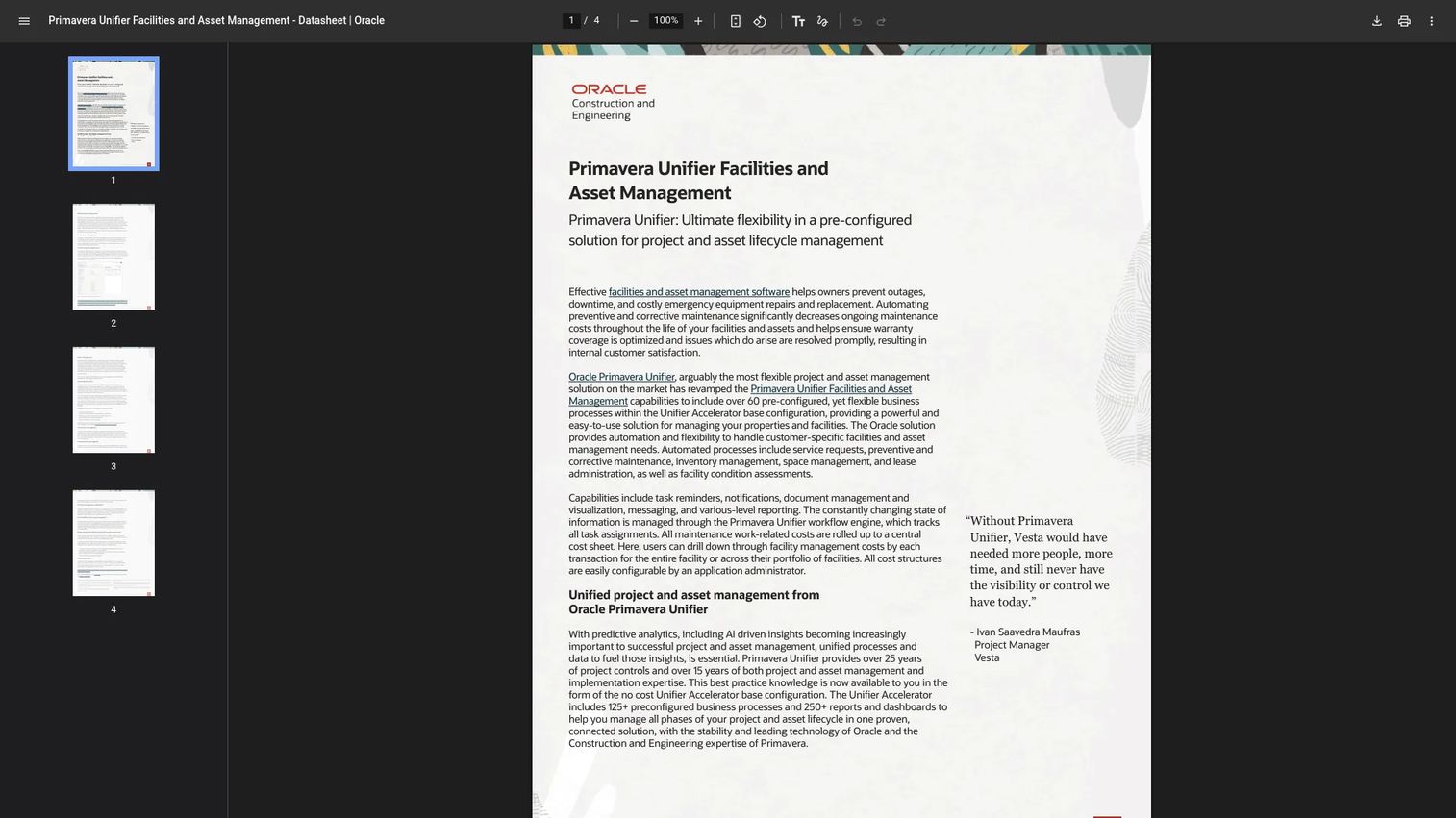 Oracle Primavera Unifier enterprise cost control and earned value dashboard