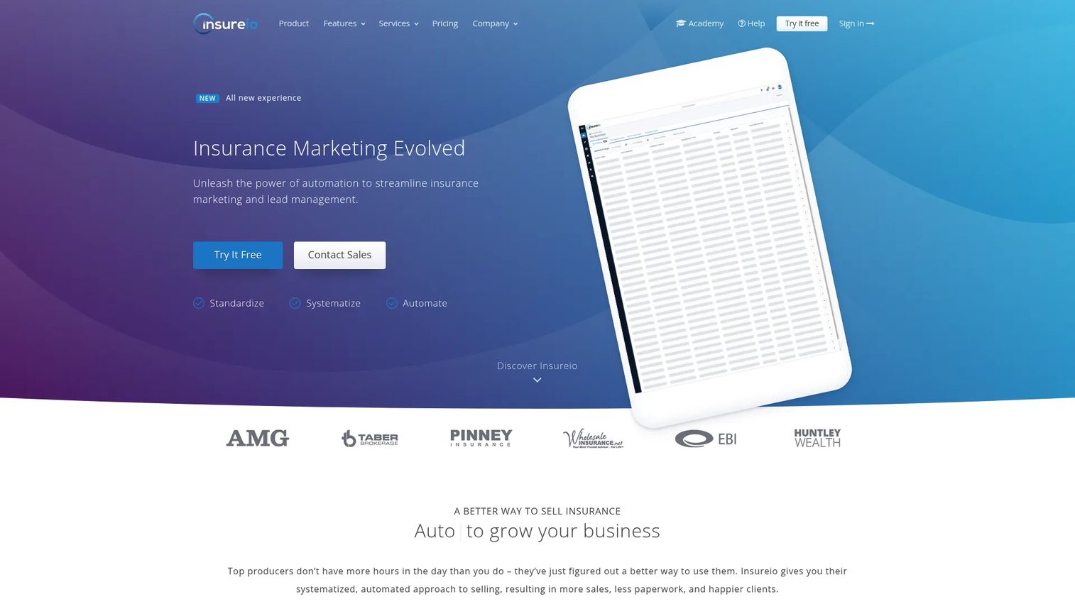 Insureio life insurance CRM dashboard for agent leads and client applications