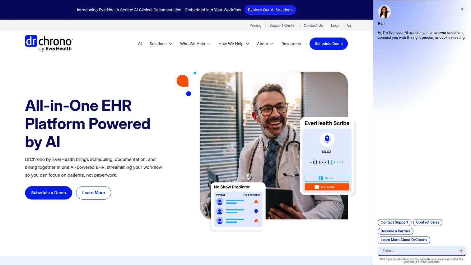 DrChrono medical billing software interface