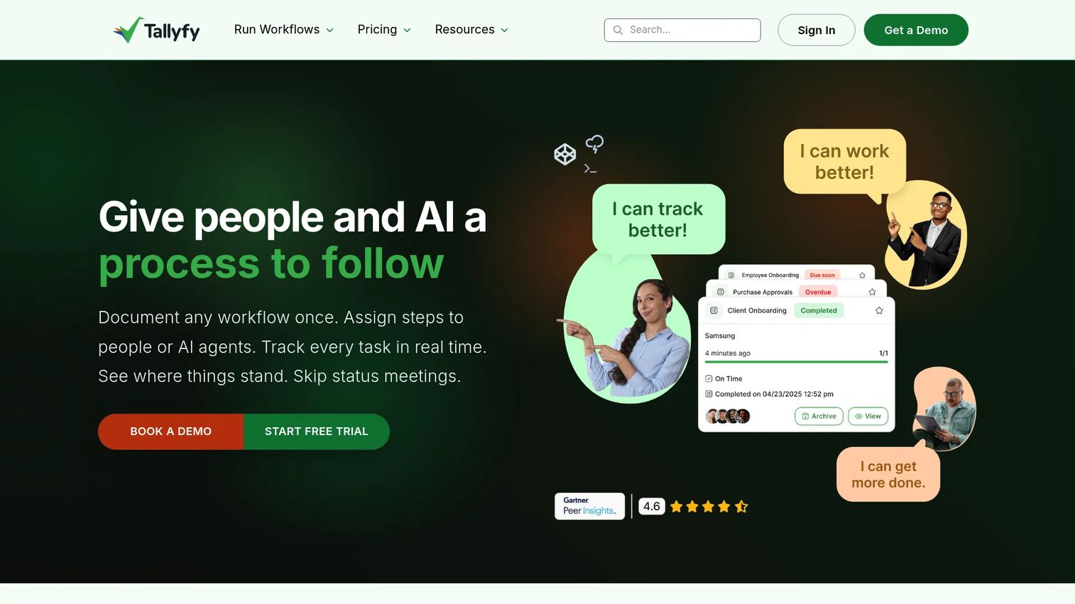 Tallyfy workflow tracking and process automation