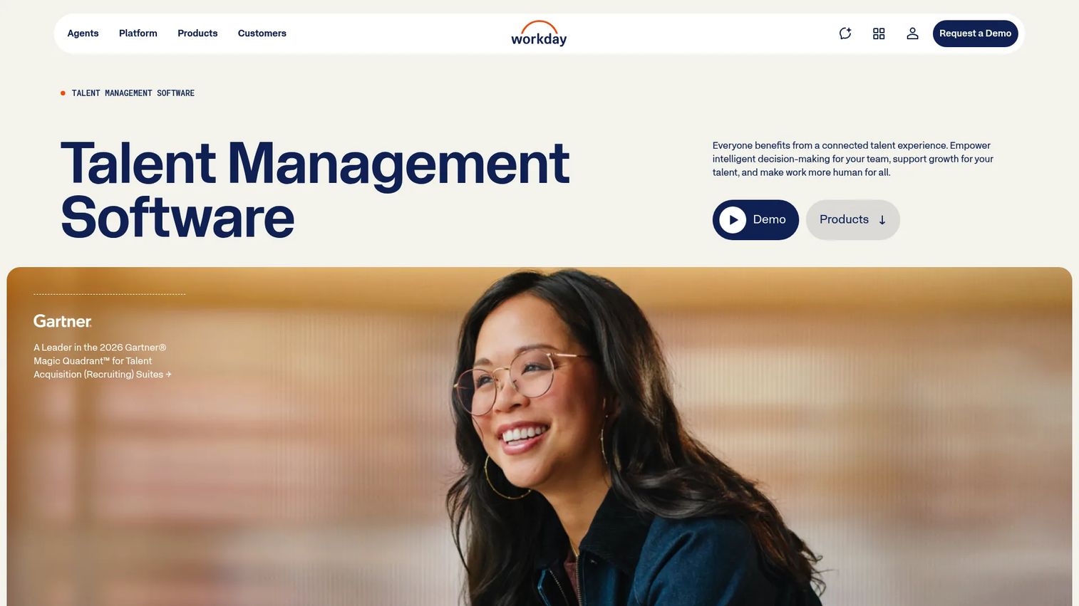 Workday Talent Management homepage screenshot