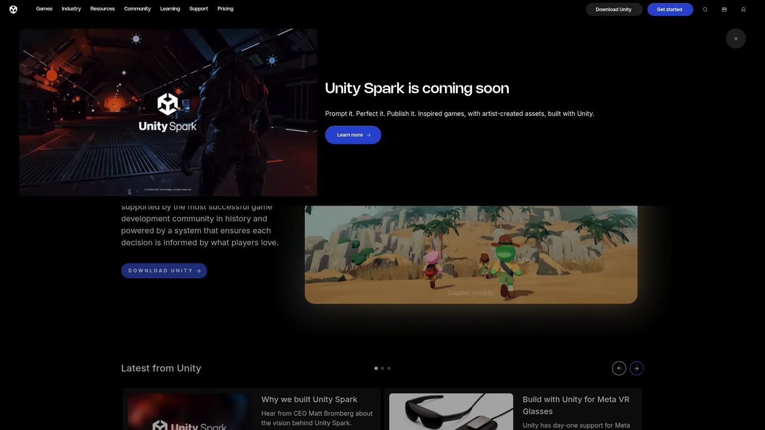 Unity editor for VR game development