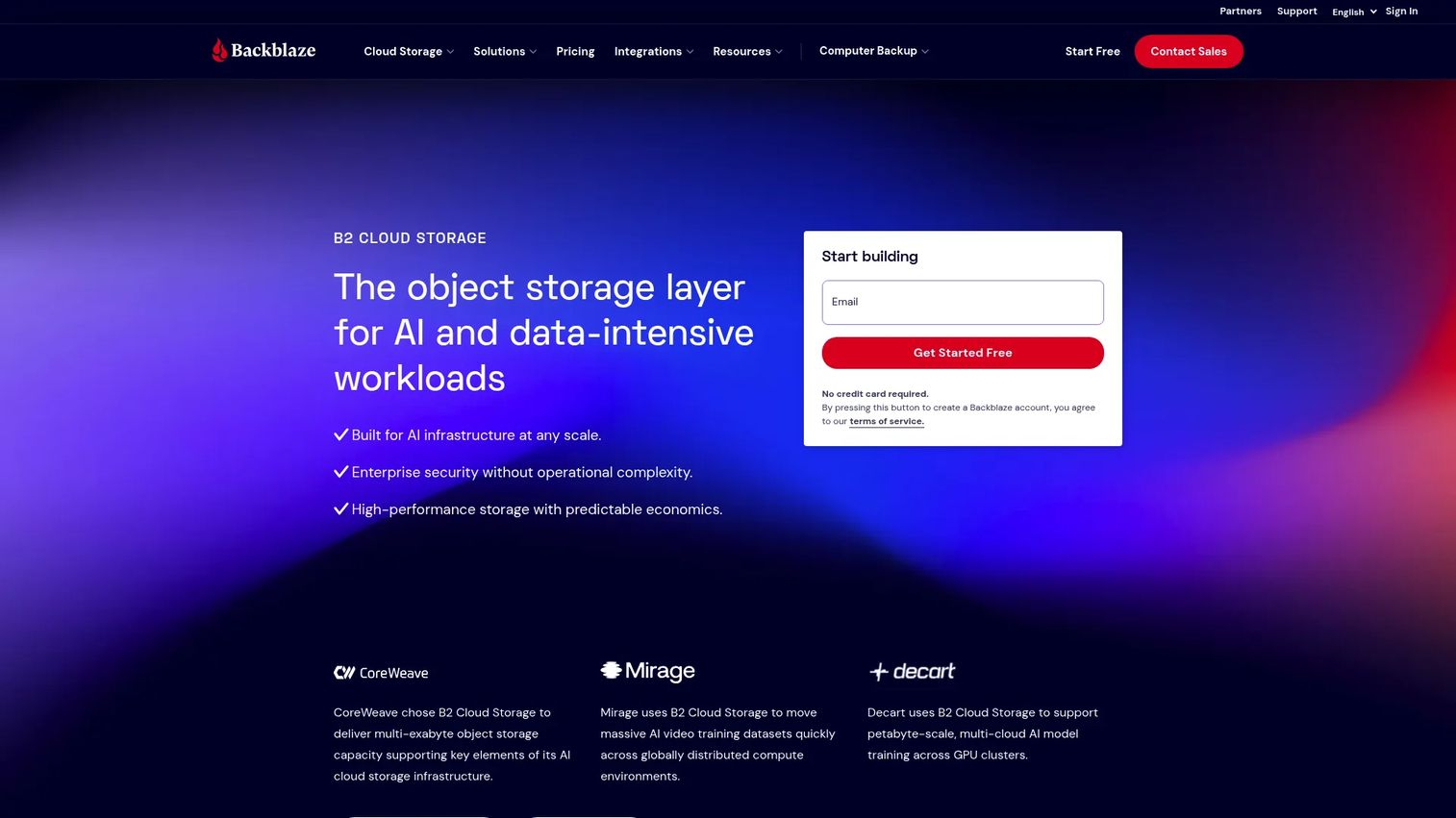 Backblaze B2 Cloud Storage for active archive and backup data