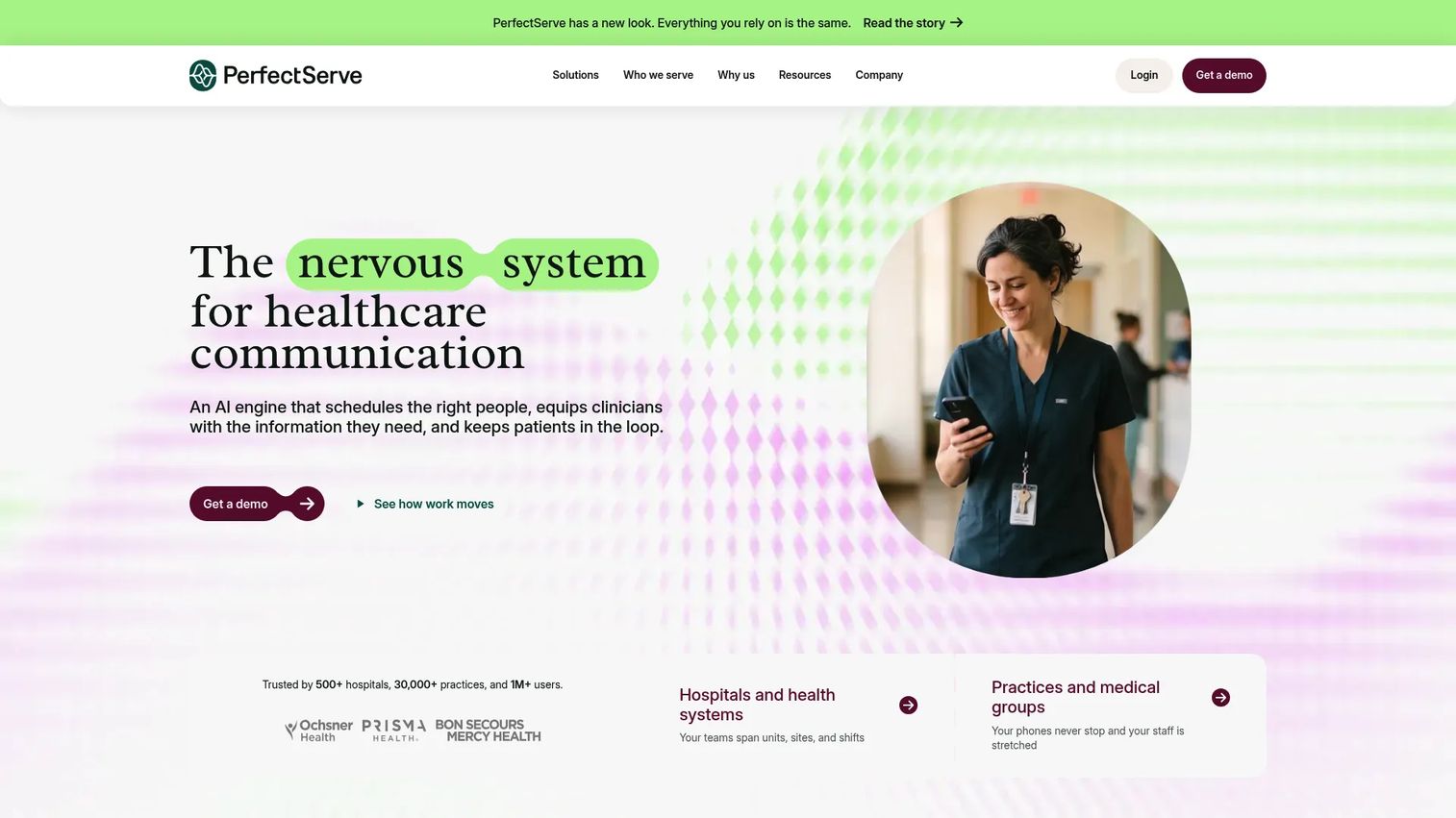 PerfectServe clinical communication routing and care team coordination workflow