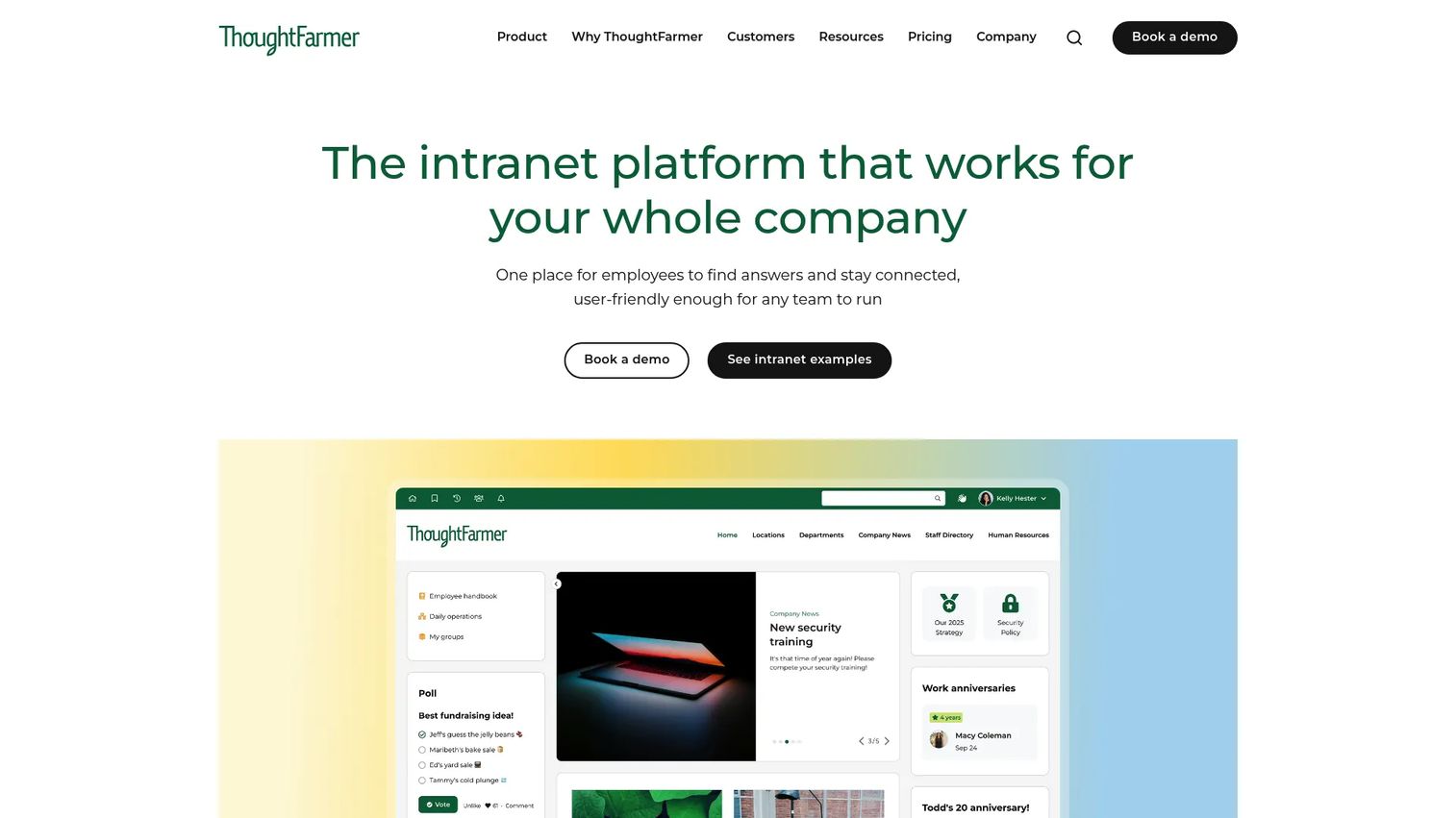 ThoughtFarmer employee directory and intranet