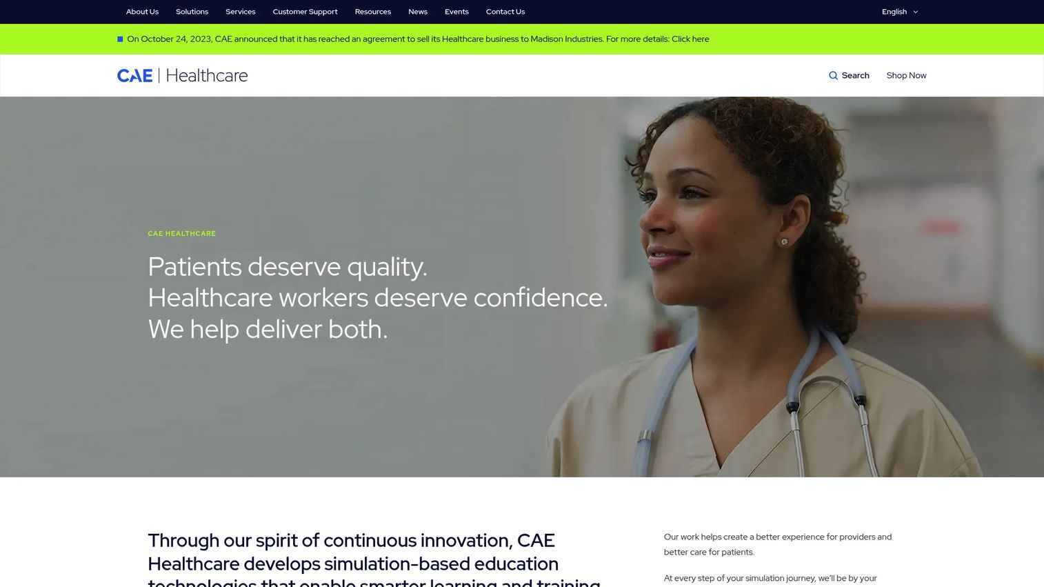CAE Healthcare clinical simulation software and patient simulator