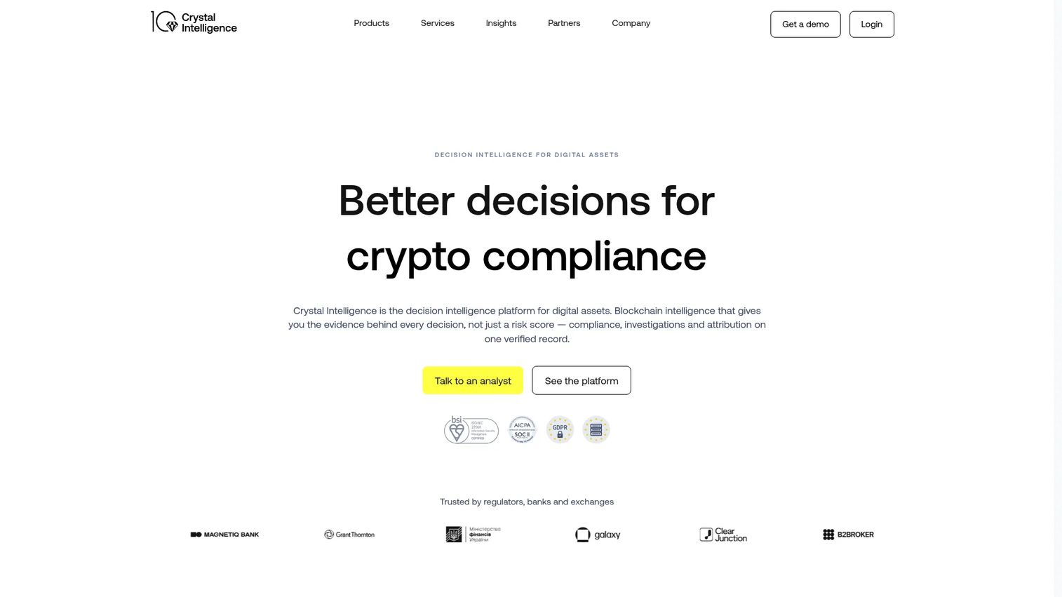 Crystal Blockchain tool for crypto transaction tracing and wallet investigation