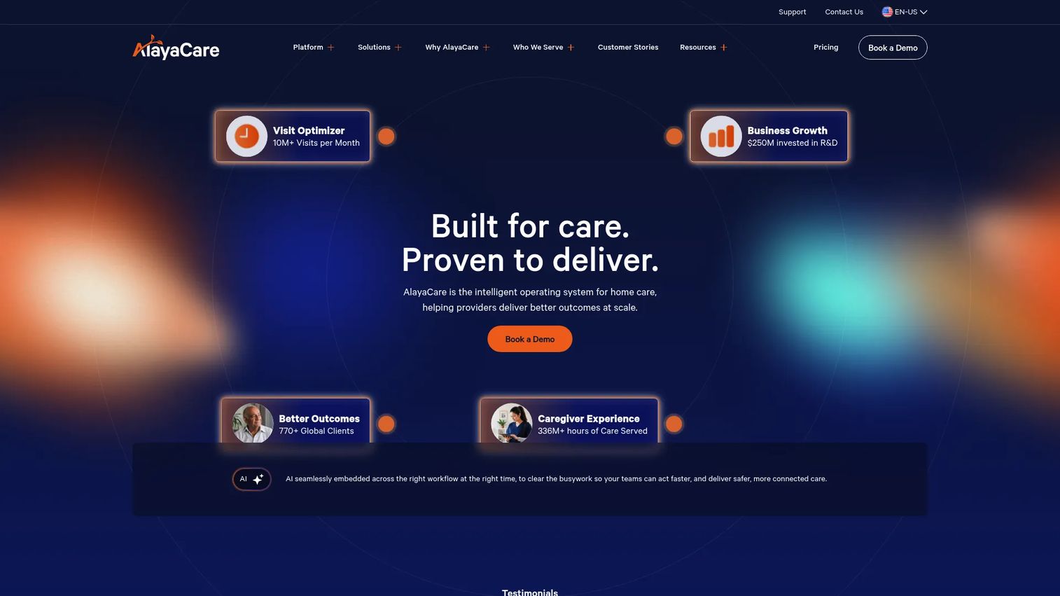 AlayaCare enterprise home care software platform