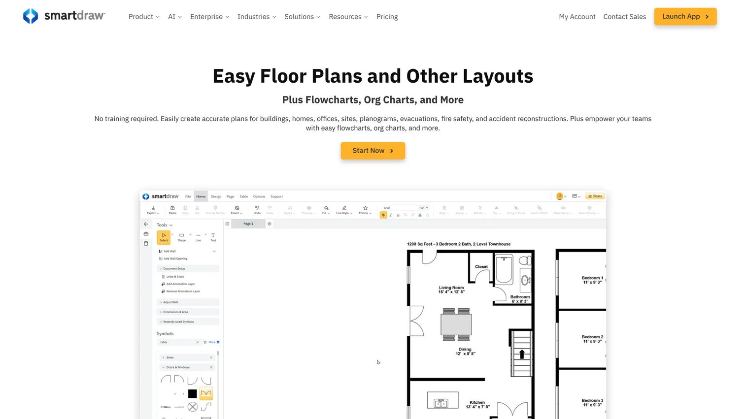 SmartDraw landscape plan template