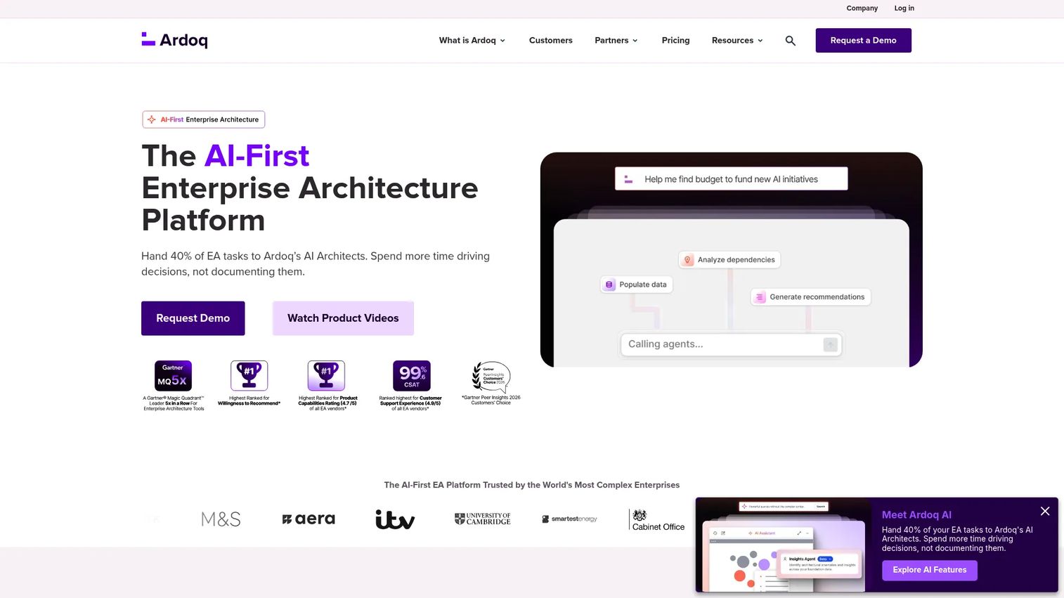 Ardoq connected enterprise architecture repository visualization