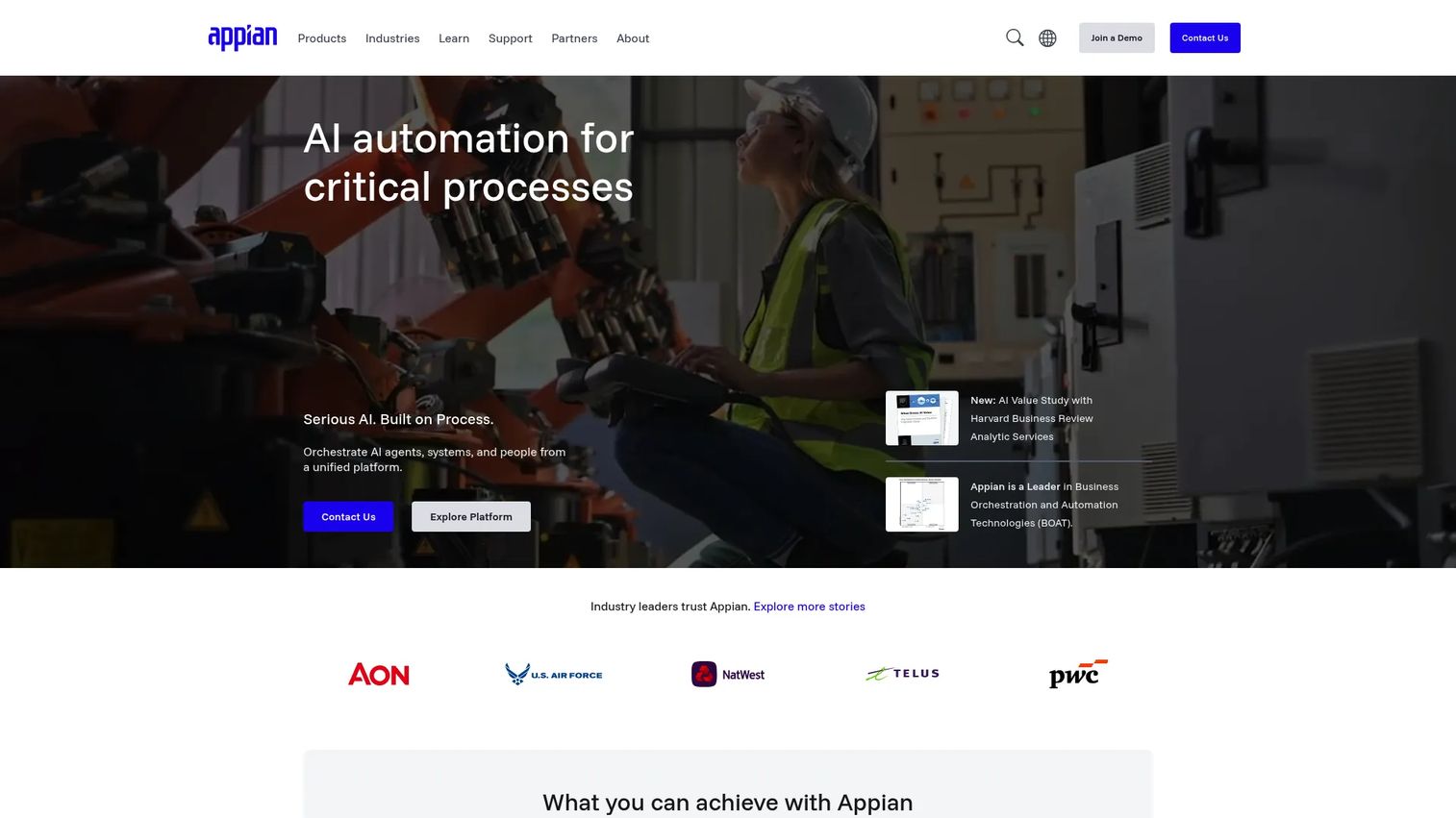Appian rapid application development workflow platform