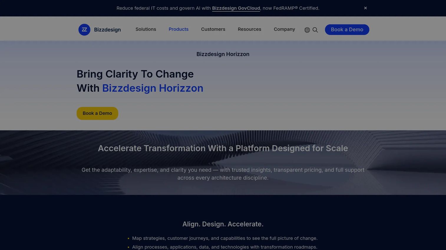 Bizzdesign Horizzon business capability map and transformation roadmap