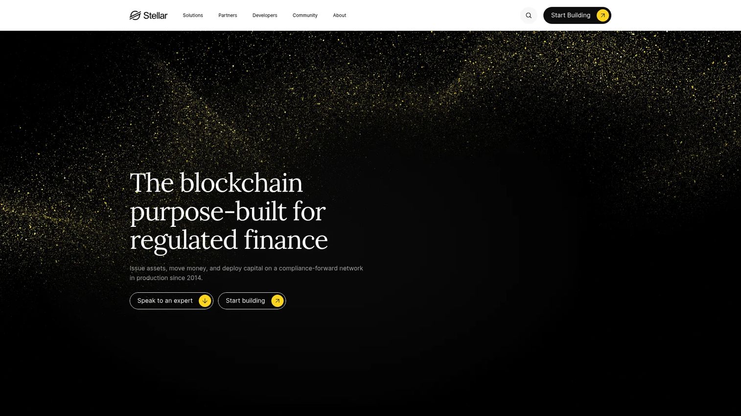 Stellar Development Foundation homepage screenshot