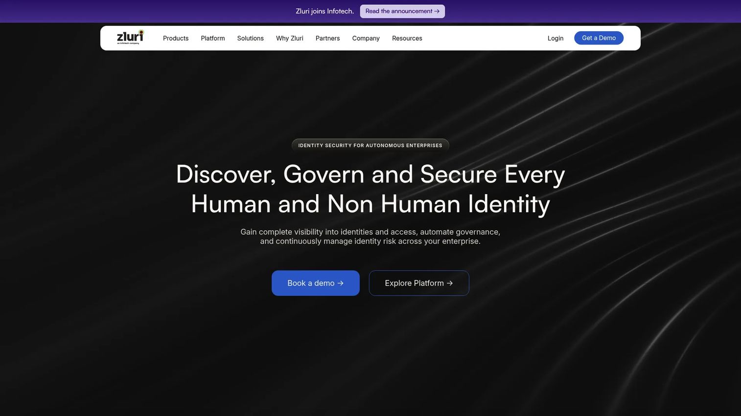 Zluri homepage screenshot