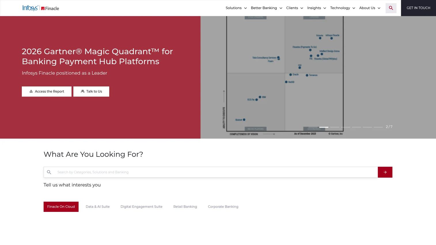 Finacle Digital Engagement Suite omnichannel banking interface