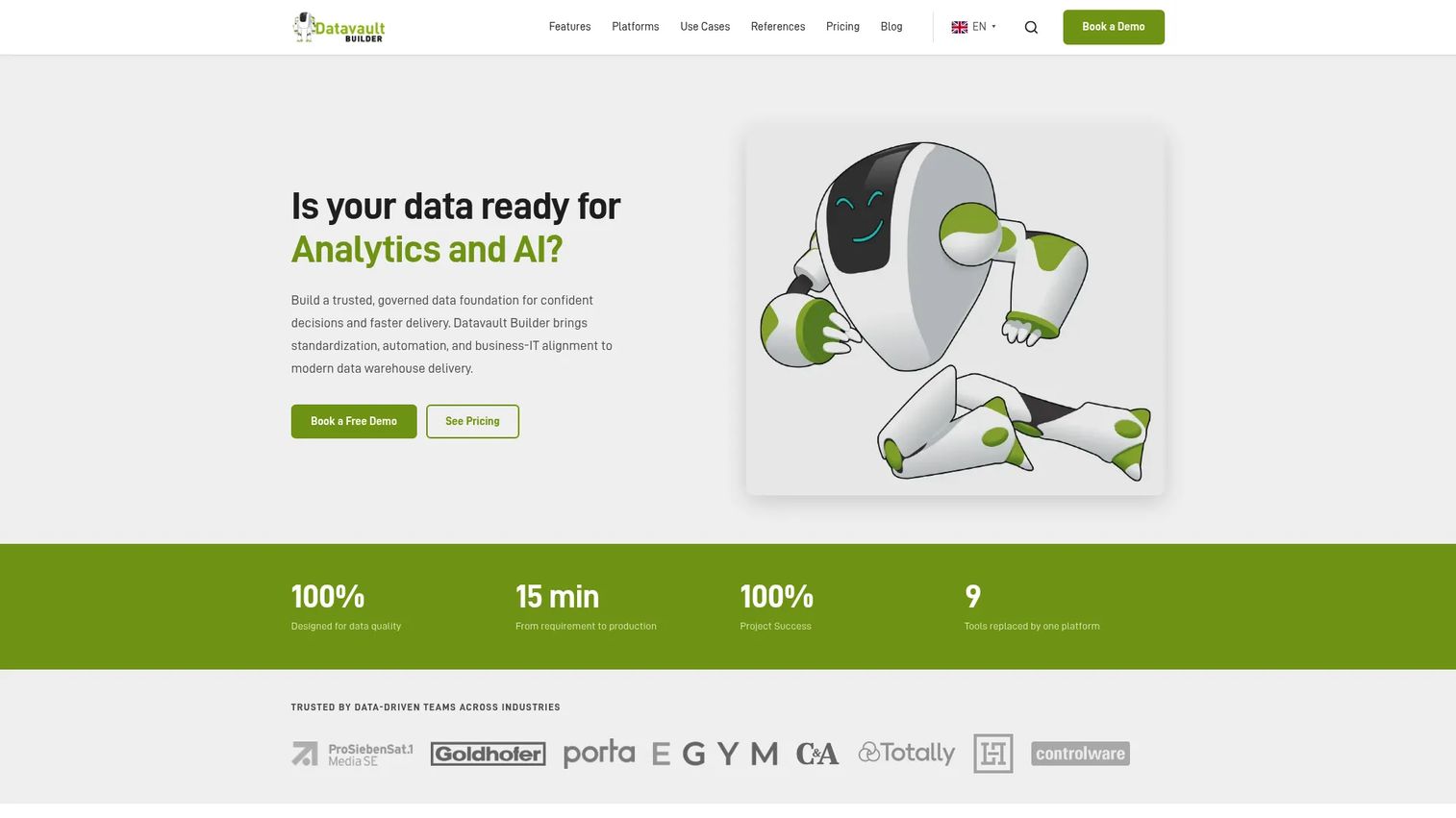 Datavault Builder interface for Data Vault modeling and warehouse automation