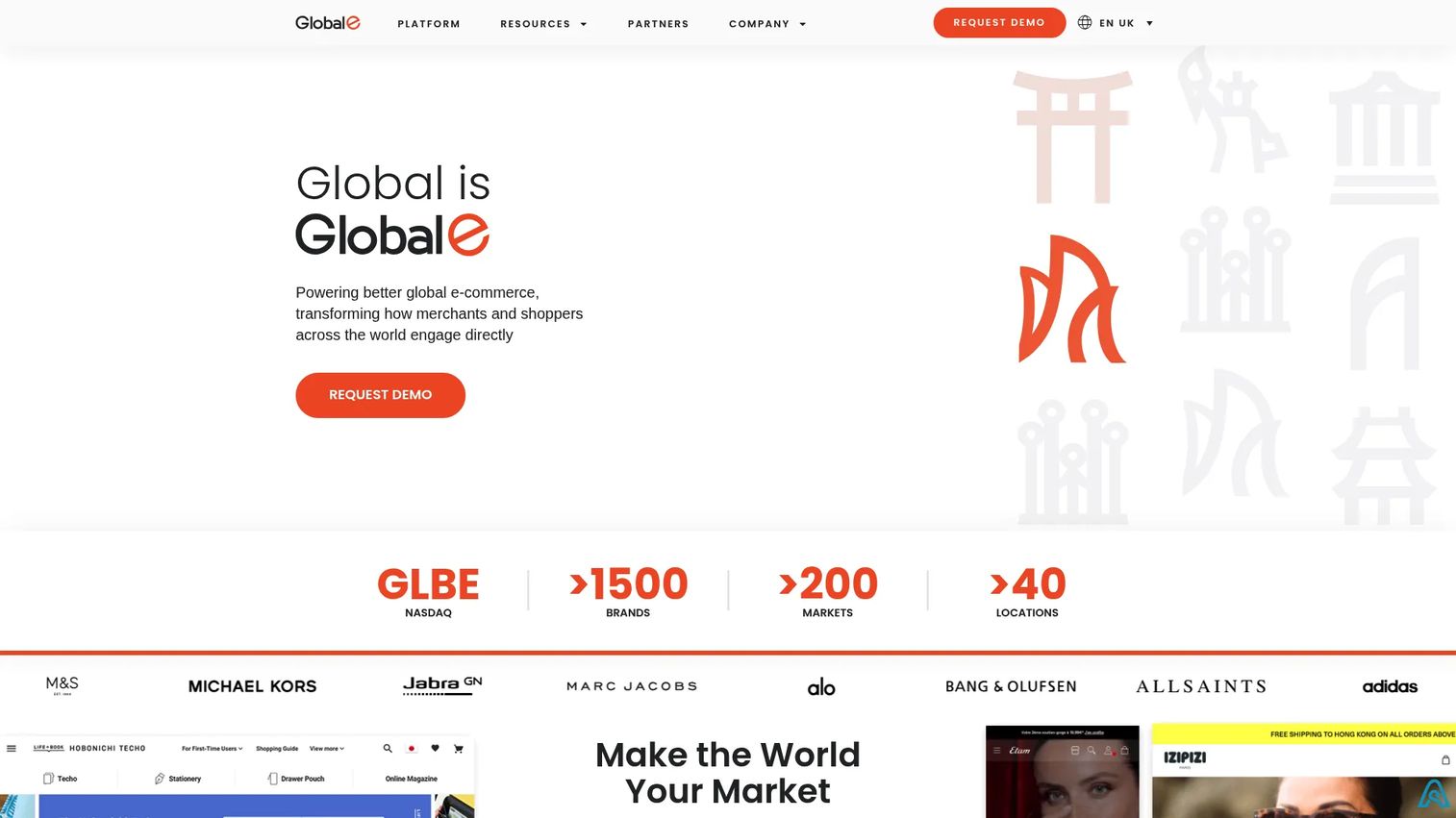 Global-e localized international ecommerce checkout