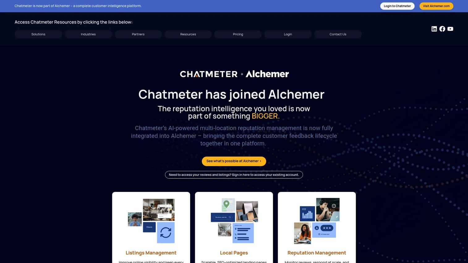 Chatmeter dashboard for review intelligence and local performance benchmarking