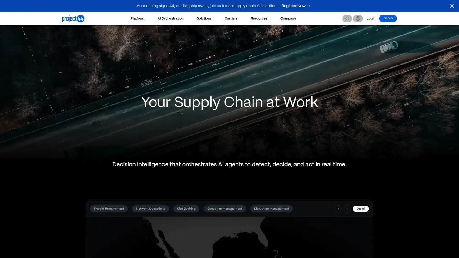 Project44 homepage