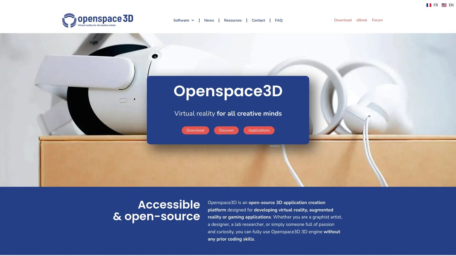 OpenSpace3D visual programming environment for custom VR training