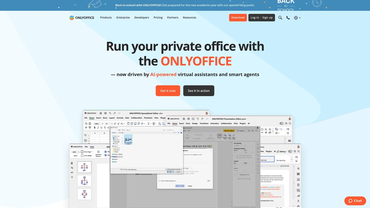 OnlyOffice homepage screenshot