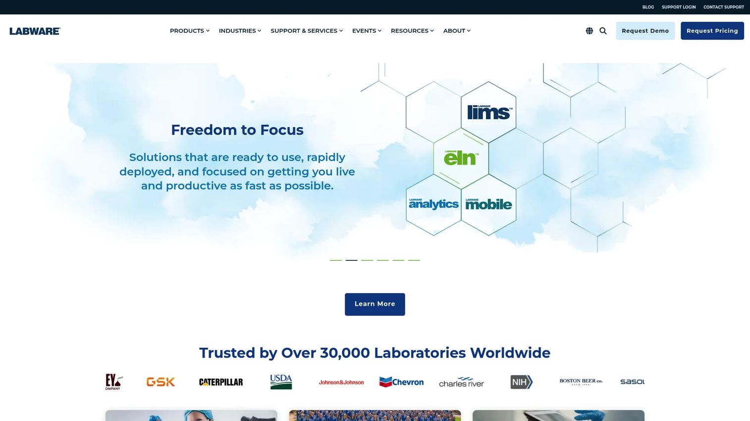 LabWare LIMS sample management interface for regulated laboratory operations