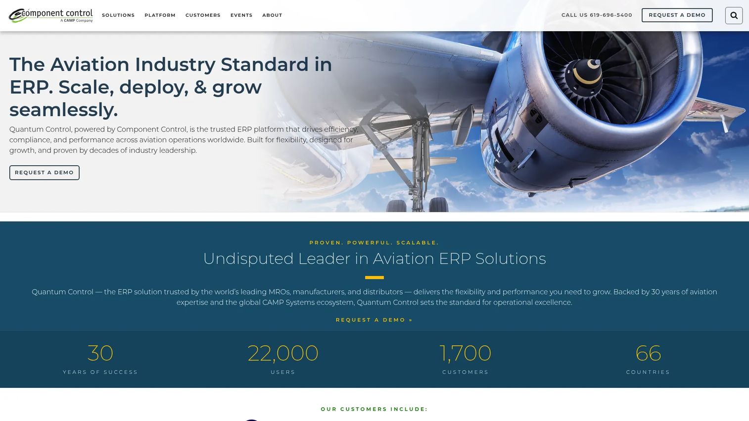 Quantum Control aviation repair shop software for inventory work orders and estimates