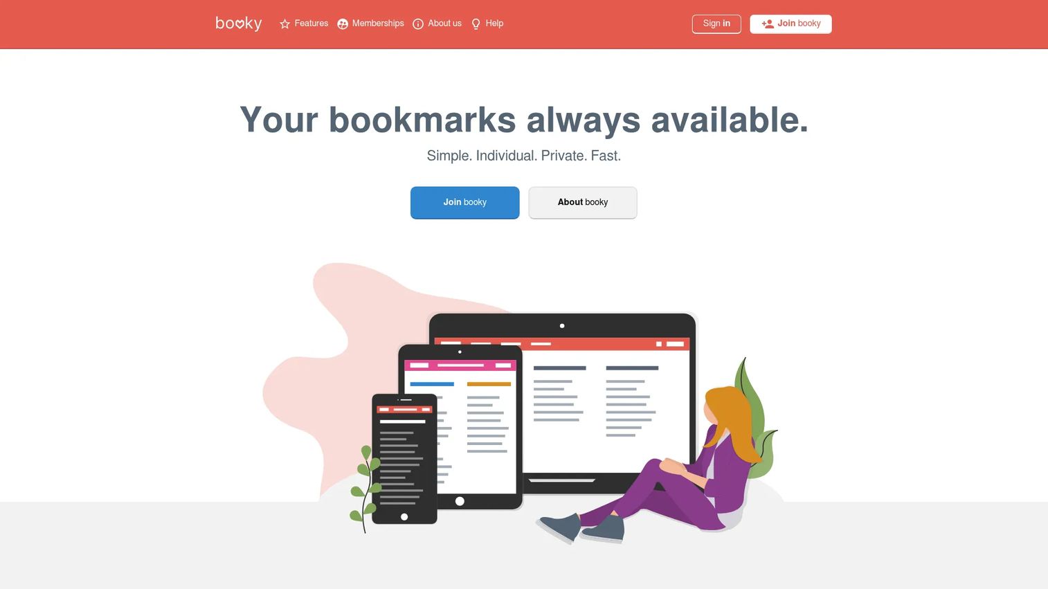 Booky online bookmark manager with private collections
