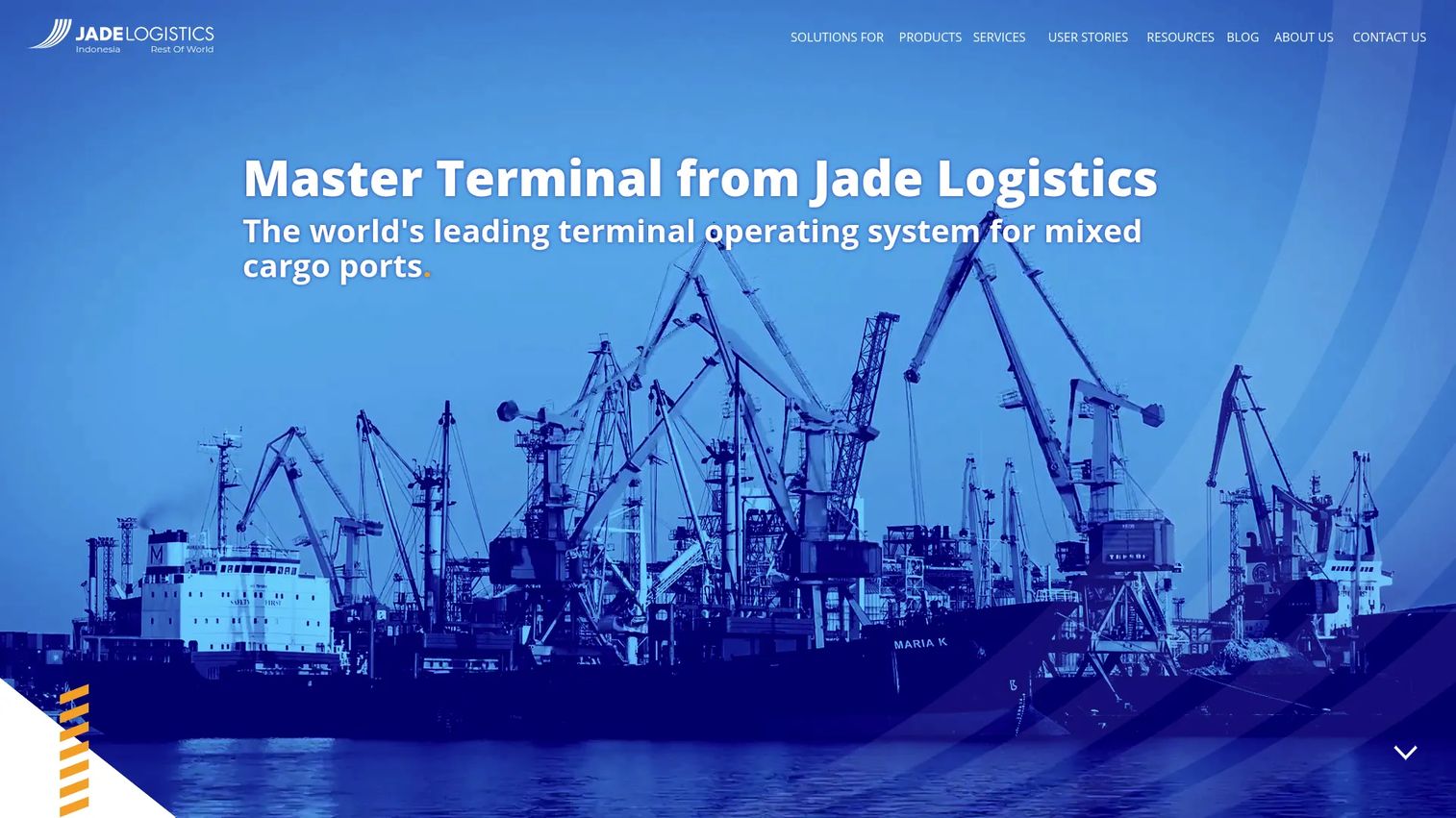 Jade Master Terminal software dashboard for marine terminal operations
