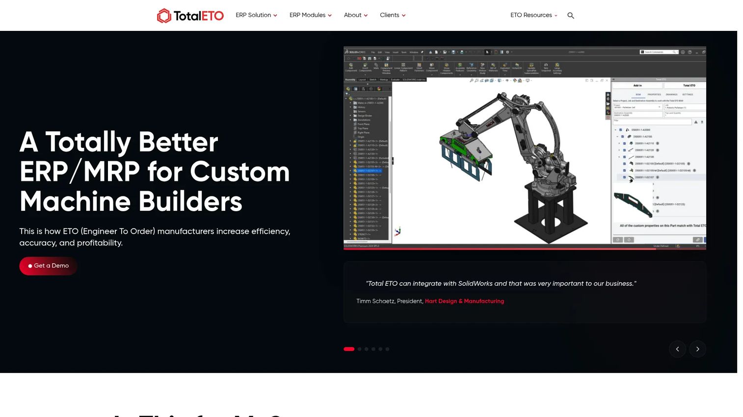 Total ETO homepage screenshot