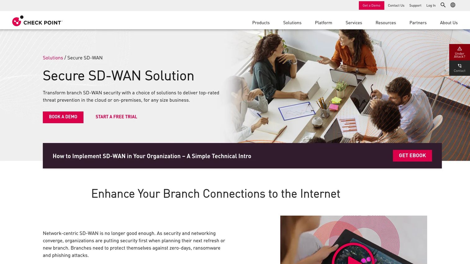 Check Point Quantum Edge homepage screenshot