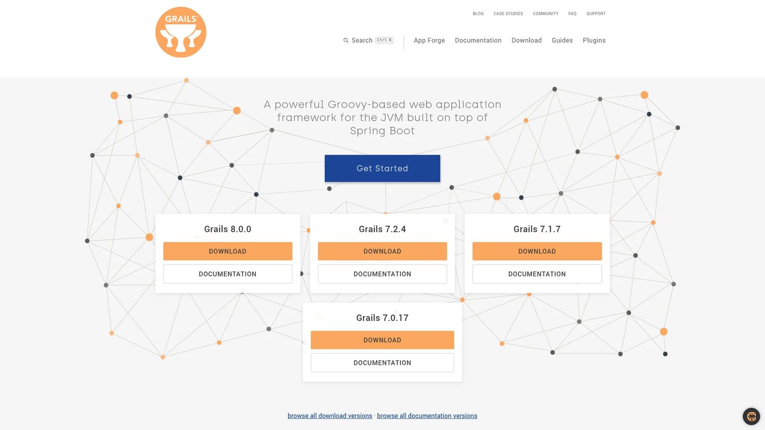 Grails full-stack web development framework built with Groovy