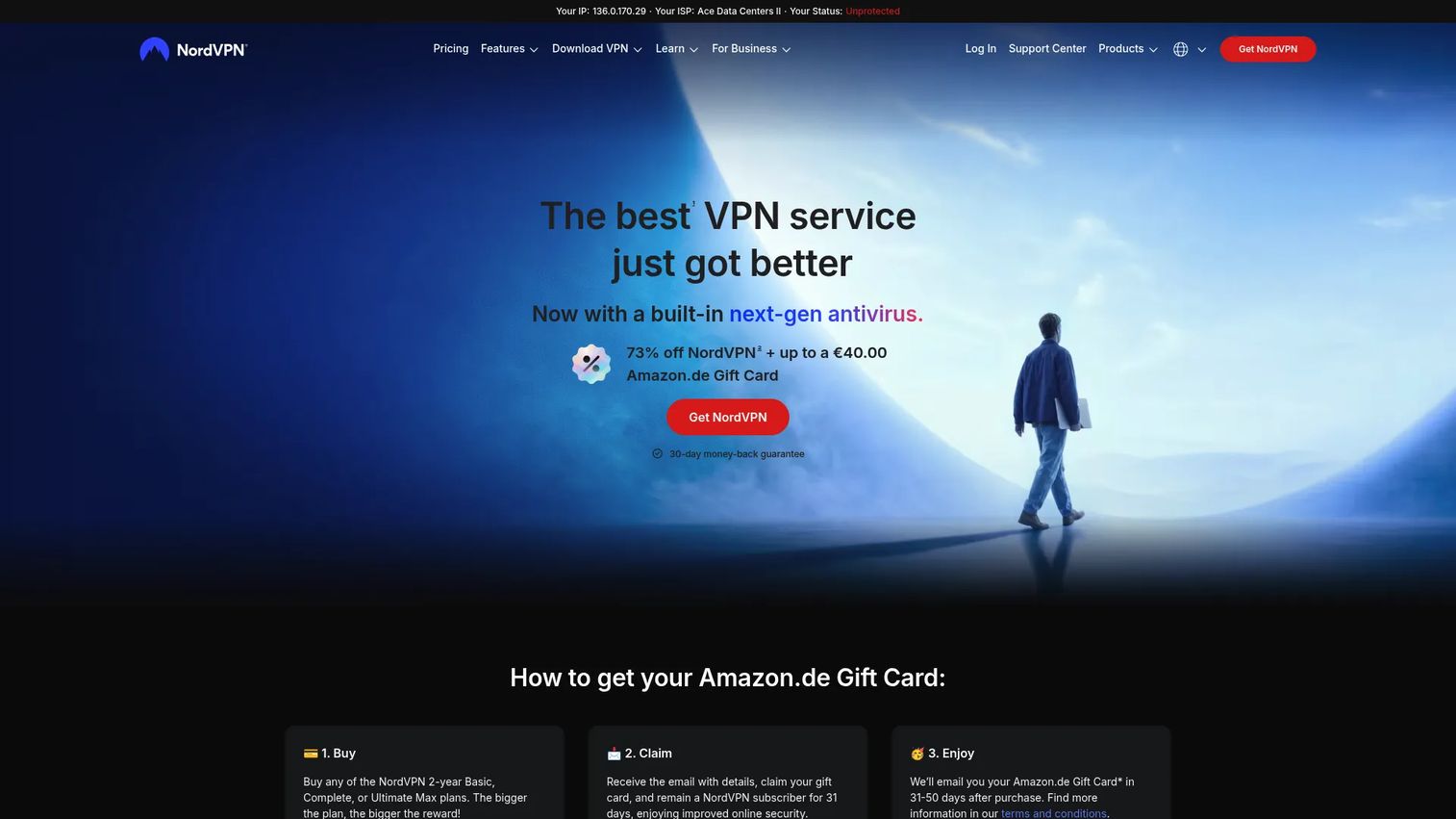NordVPN dark web monitoring and privacy dashboard