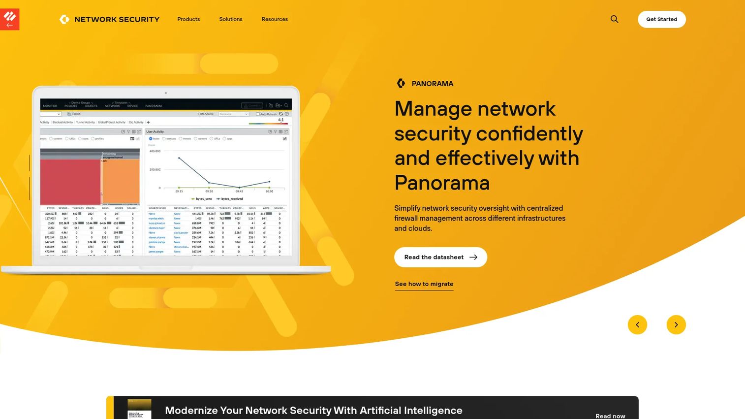 Palo Alto Networks Panorama console for centralized firewall policy management