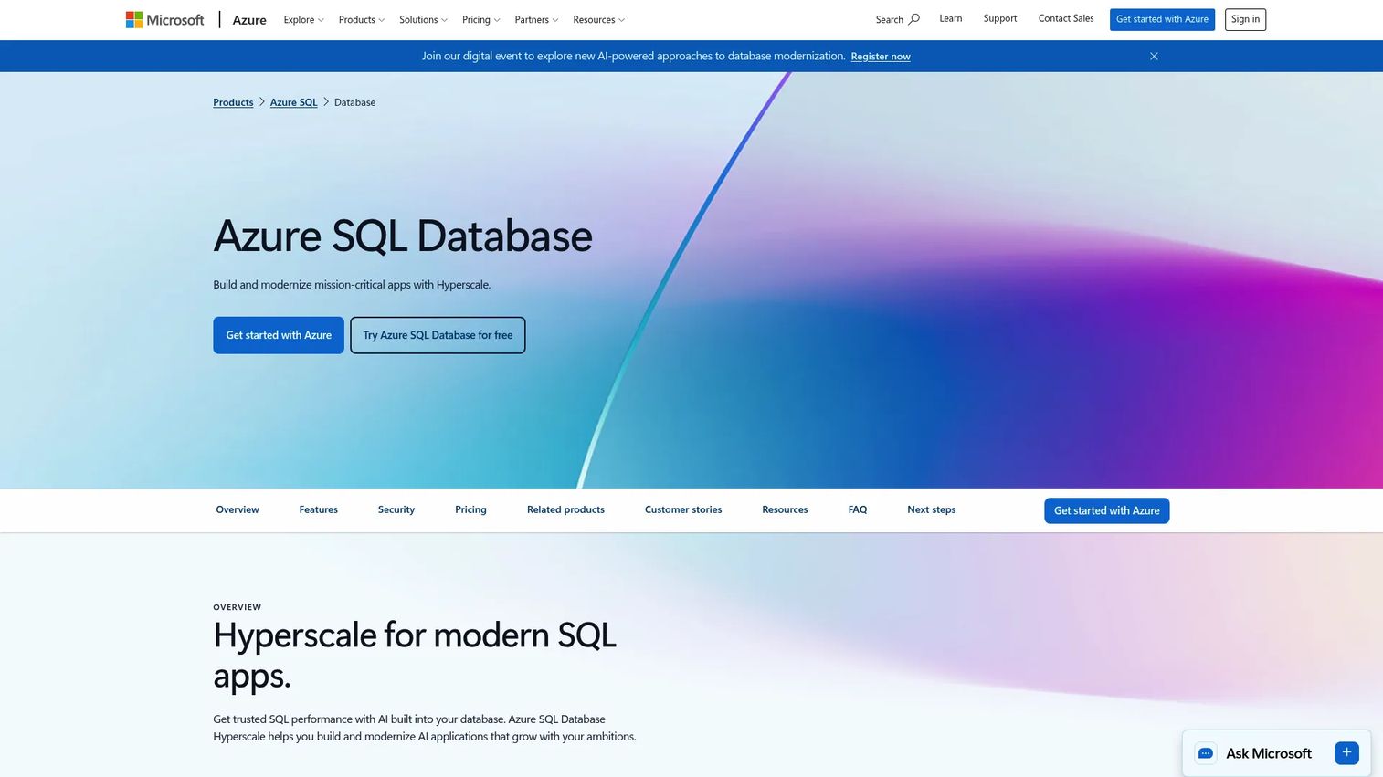 Azure SQL Database managed cloud database overview