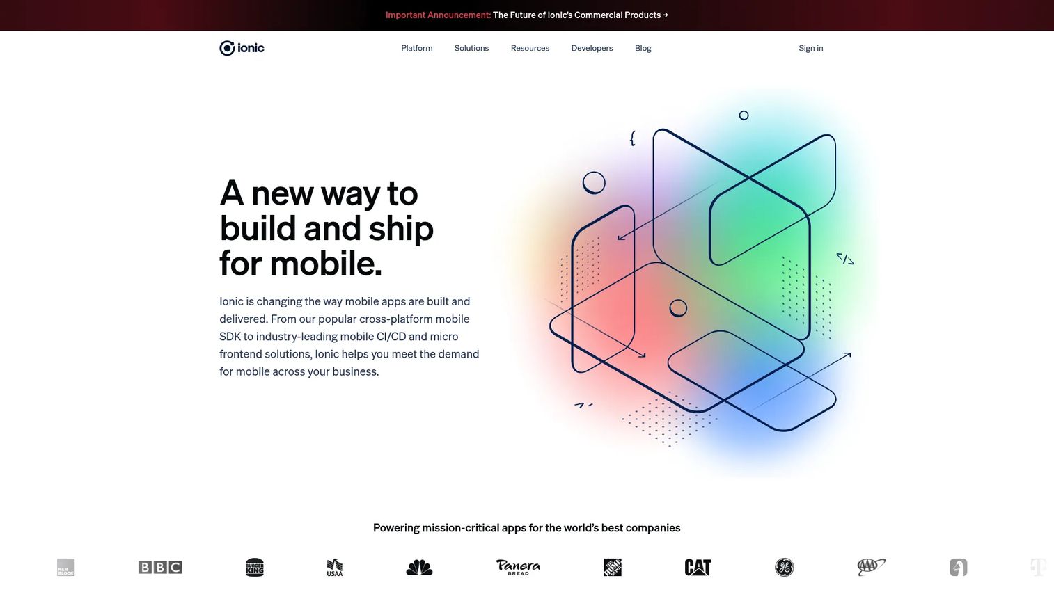Ionic framework using web technologies for cross-platform mobile development