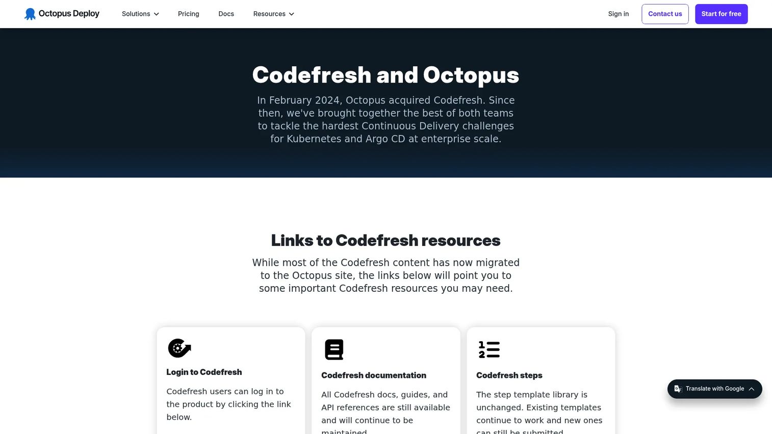 Codefresh GitOps dashboard showing Kubernetes application delivery status