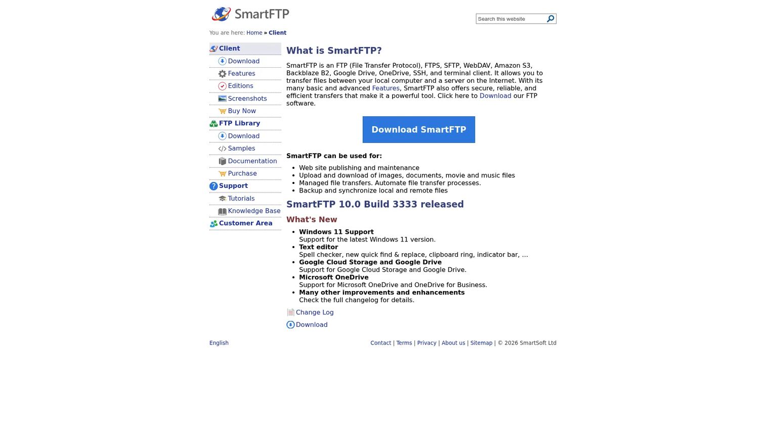SmartFTP file transfer software for Windows