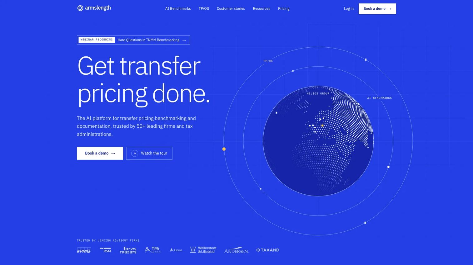Armslength.ai homepage screenshot