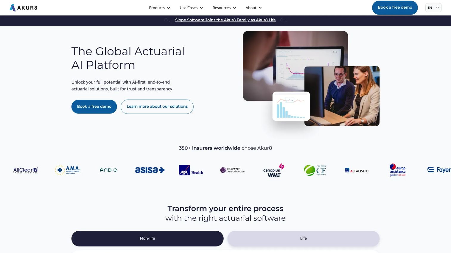 Akur8 pricing analytics software for insurance underwriting teams