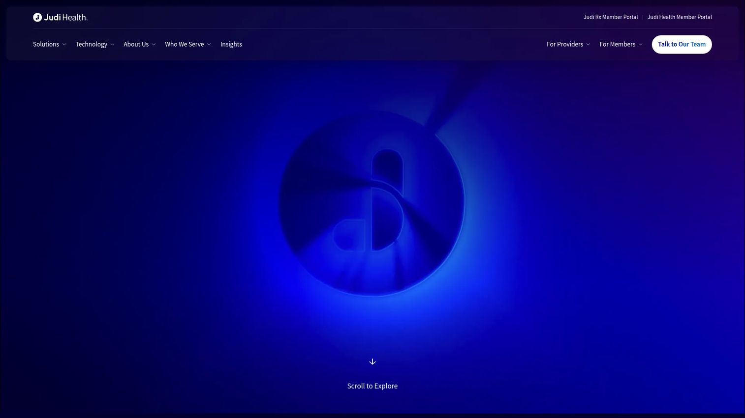 Judi enterprise health platform logo or healthcare payer software interface