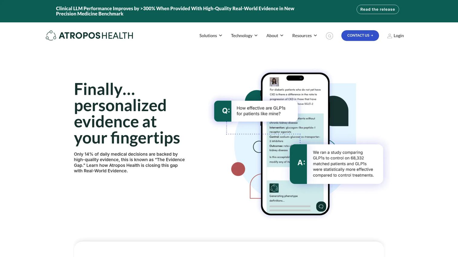 Atropos Health real-world evidence platform