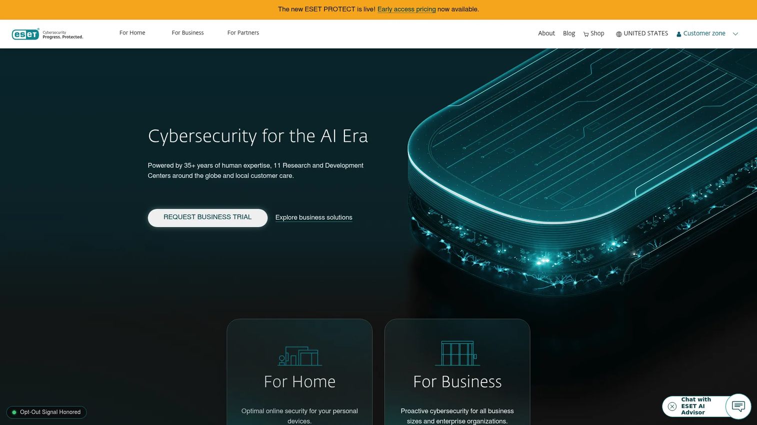 ESET Smart Security Premium dashboard for endpoint and privacy protection.