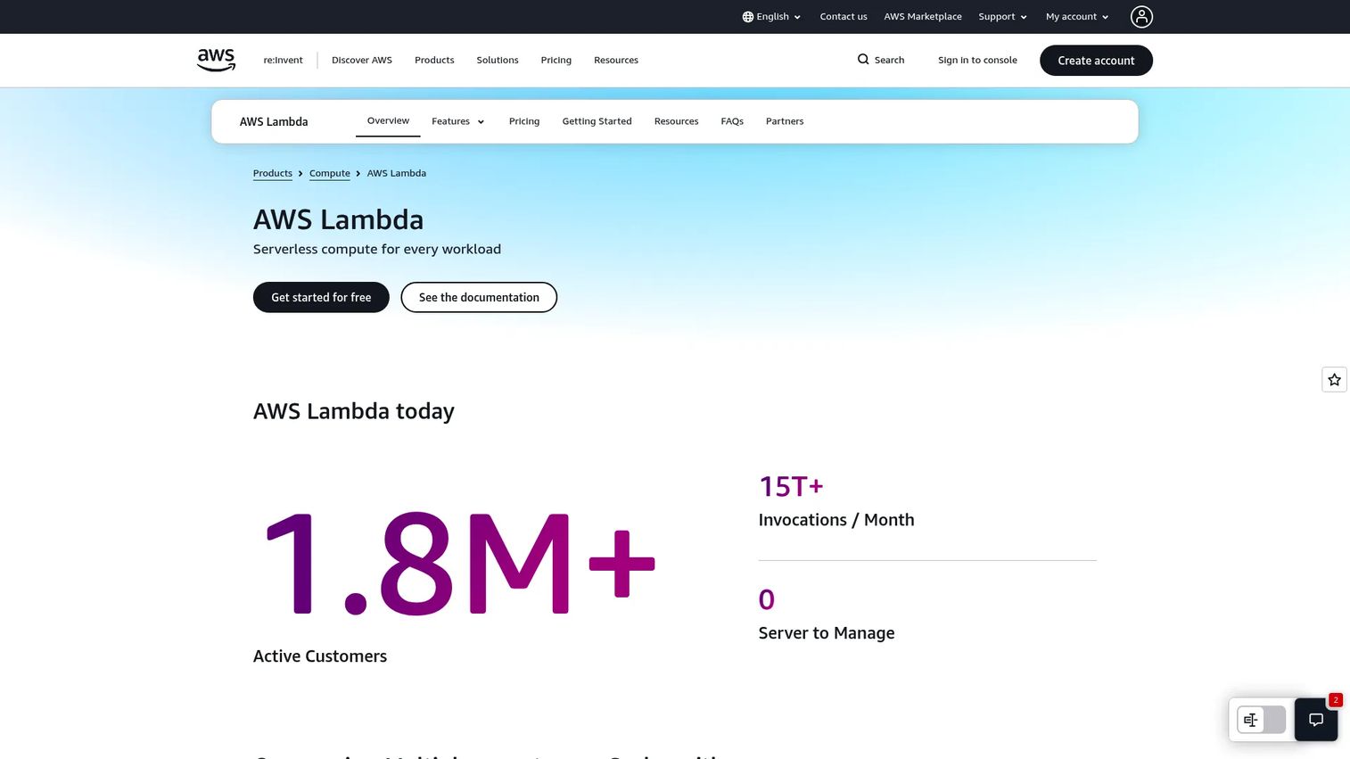 AWS Lambda marketplace data automation workflow