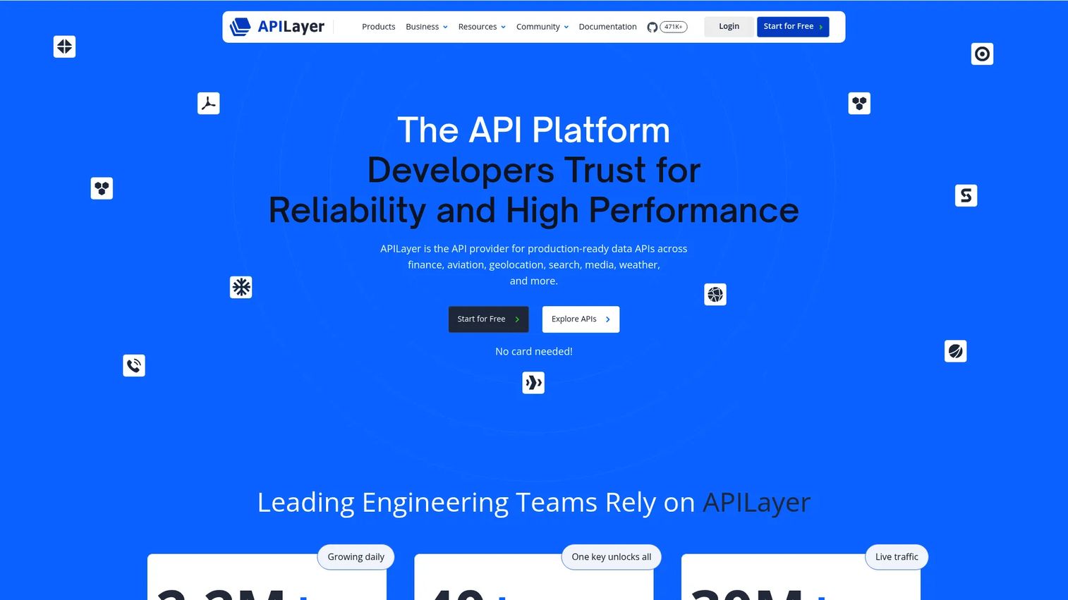 APILayer API marketplace with data and utility API listings
