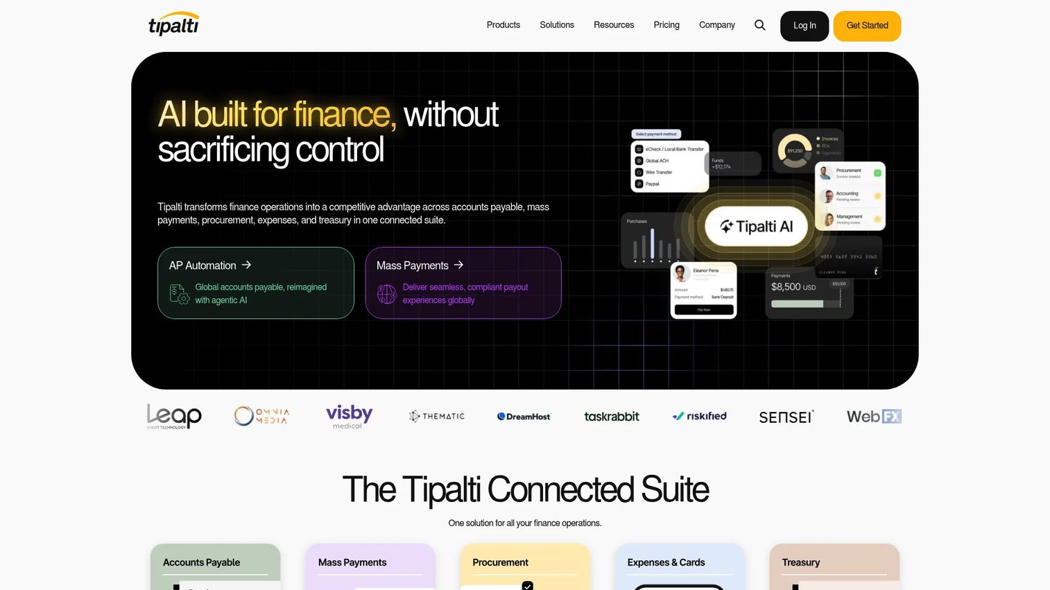 Tipalti global payables and multi-currency payment dashboard